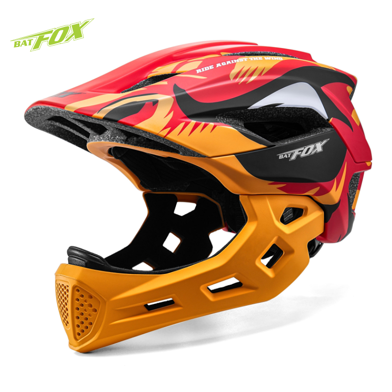 Running Gear For Kids - BATFOX Kids Full Face Bike Helmet