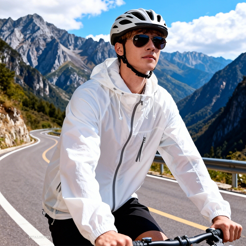 Reflective Running Jacket - VITALINOVO Unisex Outdoor Waterproof Lightweight Jacket