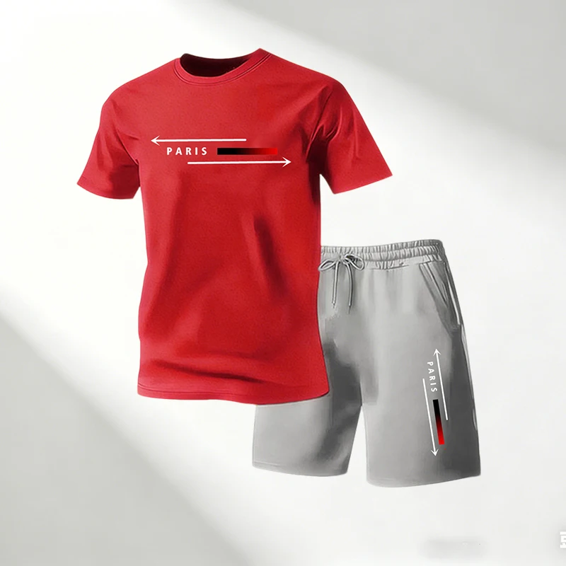 Running Gear Quick Dry - Men Short-sleeved T-shirts Shorts Two-piece Set