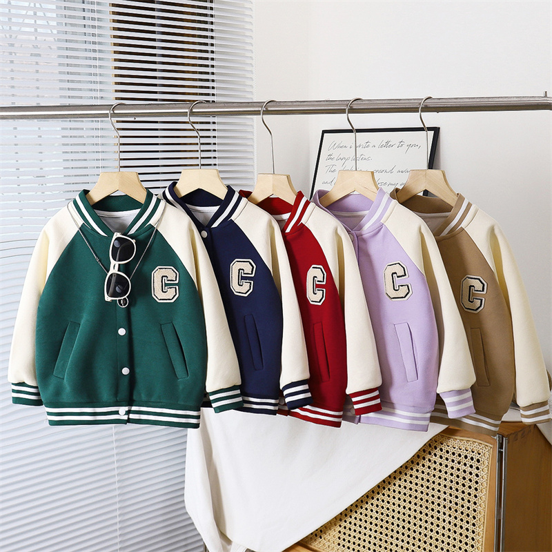 Running Gear For Kids - Children's Baseball Jacket Boys Fashion Coat
