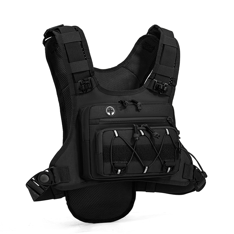 Reflective Running Jacket - Tactical Bag Front Chest Rig Vest