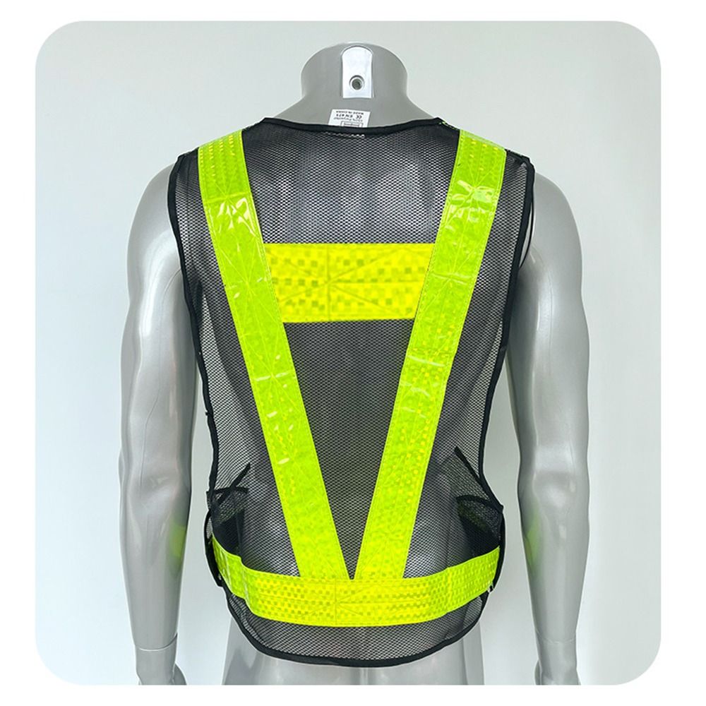 Reflective Running Jacket - V Shape Reflective Vest Mesh Fabric