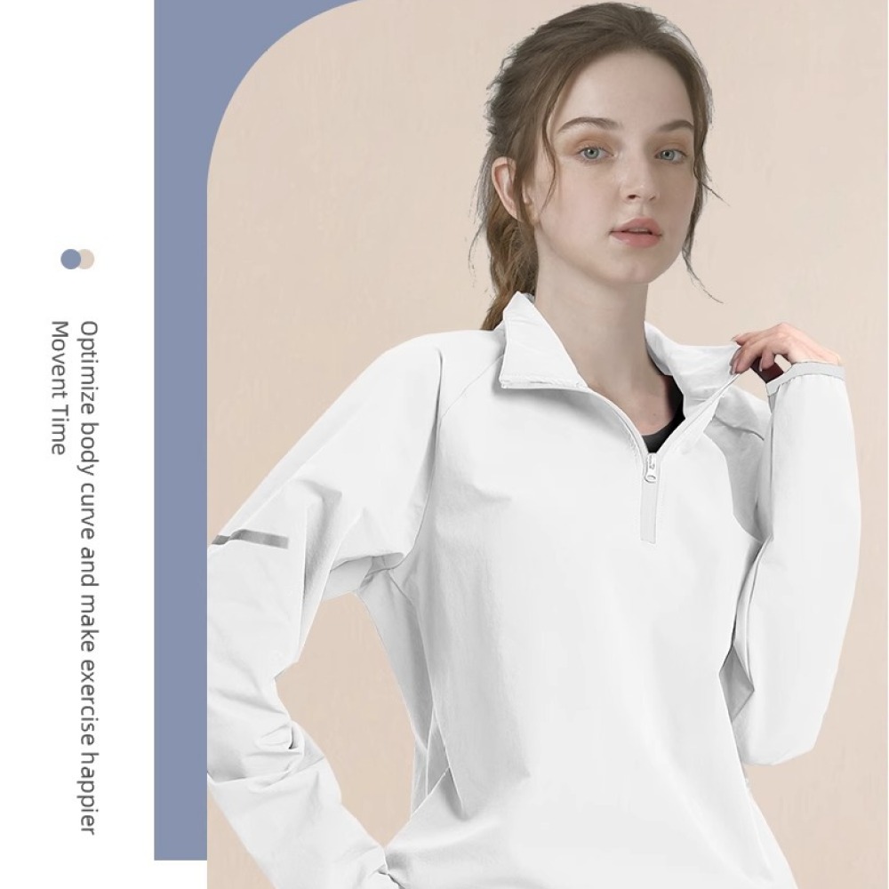 Mens Half Zip Long Sleeve T-Sh - Running Gear Quick Dry ulasan dan harga