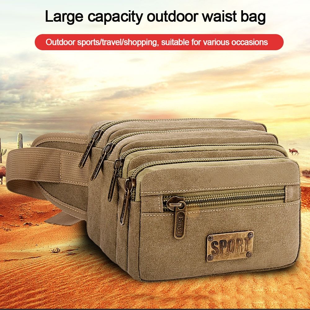 Useful Canvas Waist Bags Multi - Running Zwift ulasan dan harga