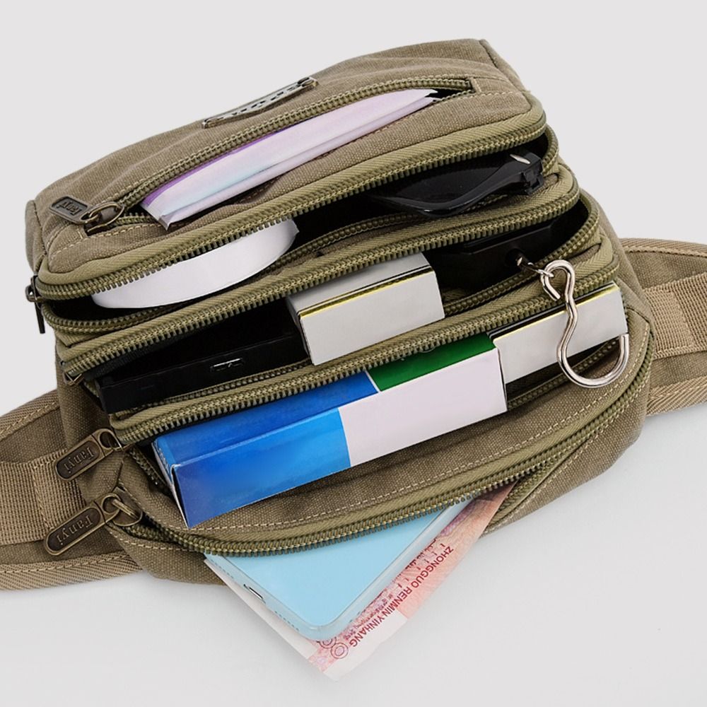 Useful Canvas Waist Bags Multi - Running Zwift ulasan dan harga