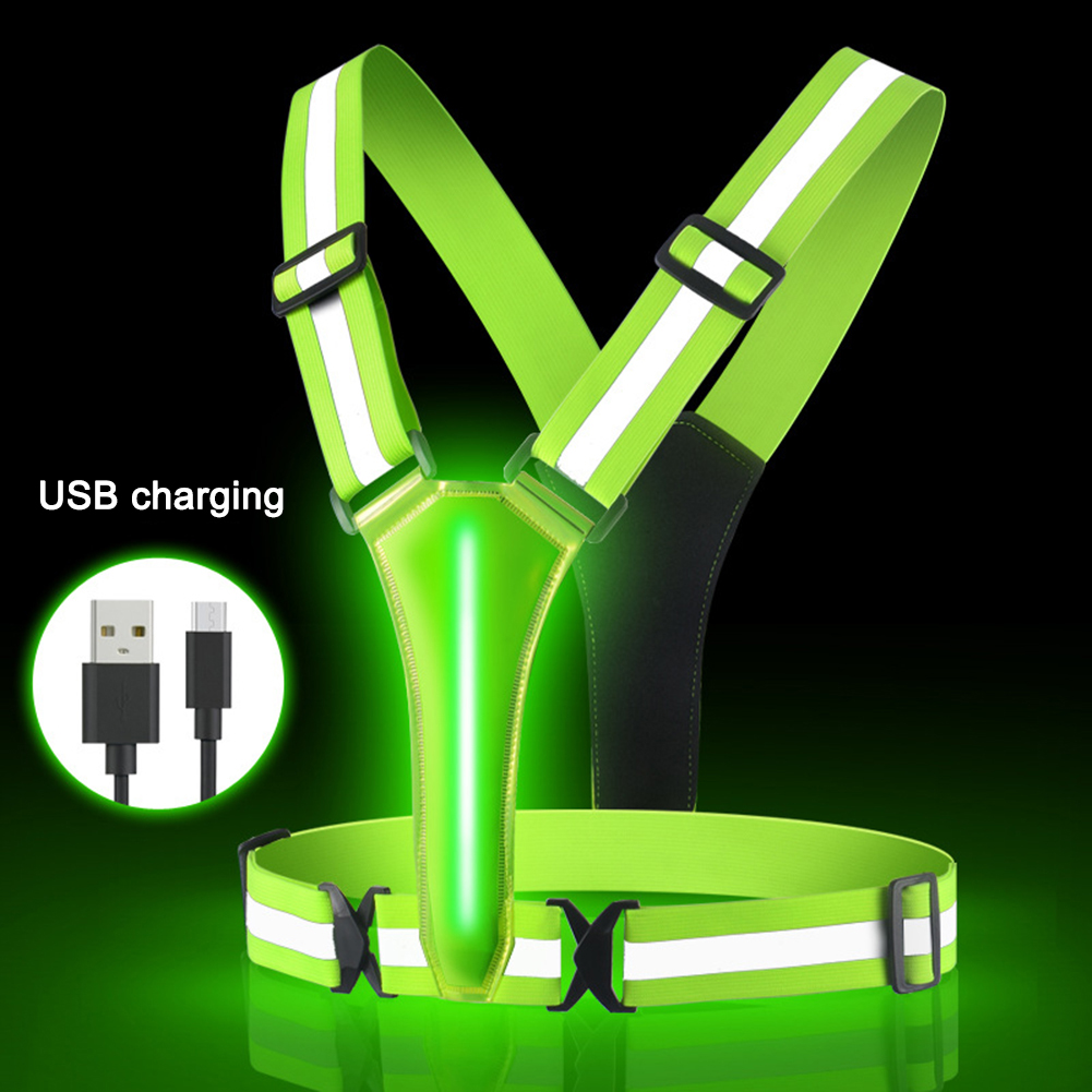 LED Running Vest USB Rechargea - Reflective Running Jacket ulasan dan harga