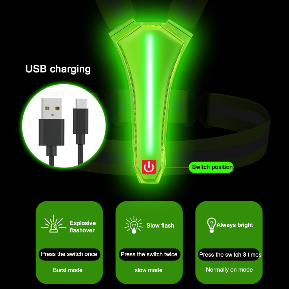 LED Running Vest USB Rechargea - Reflective Running Jacket ulasan dan harga