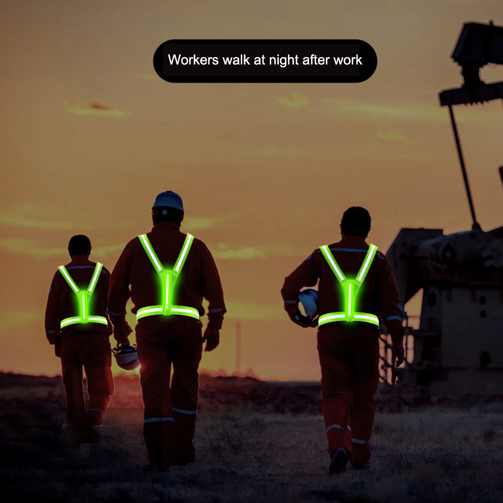 LED Reflective Safety Vest Lig - Reflective Running Jacket ulasan dan harga