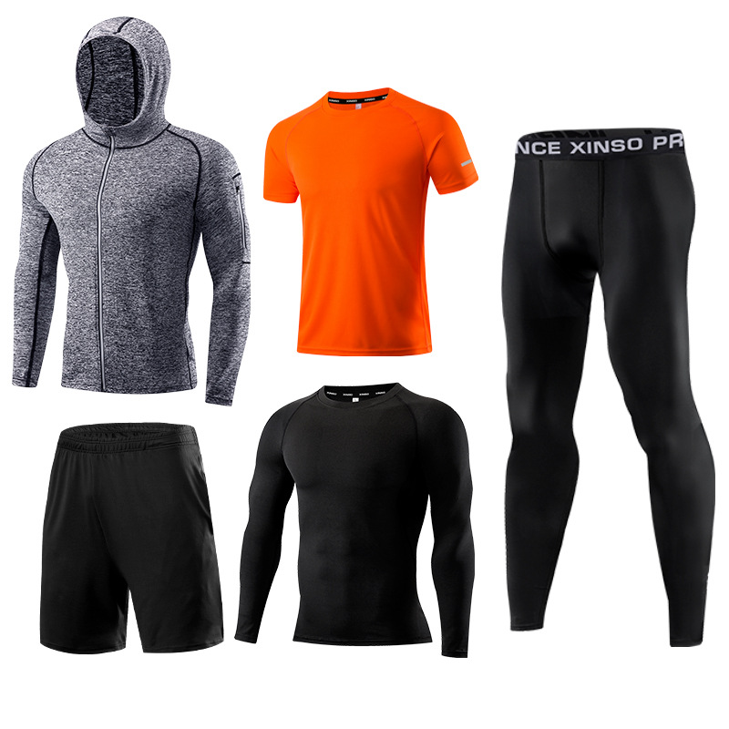 5-Piece Men's Fitness Clothes  - Running Gear Quick Dry ulasan dan harga