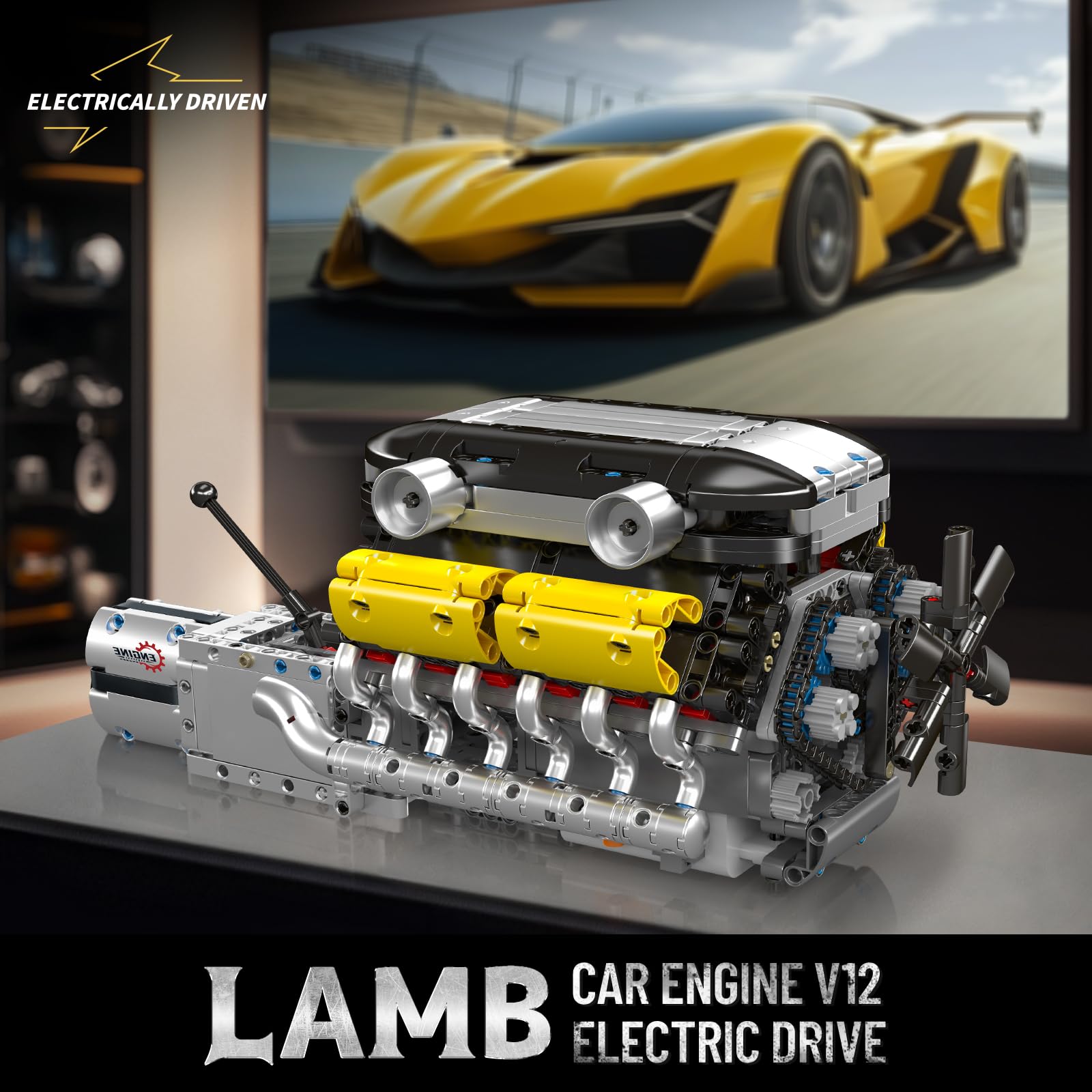 V12 Engine Model kit That Runs - Running Gear Engine ulasan dan harga