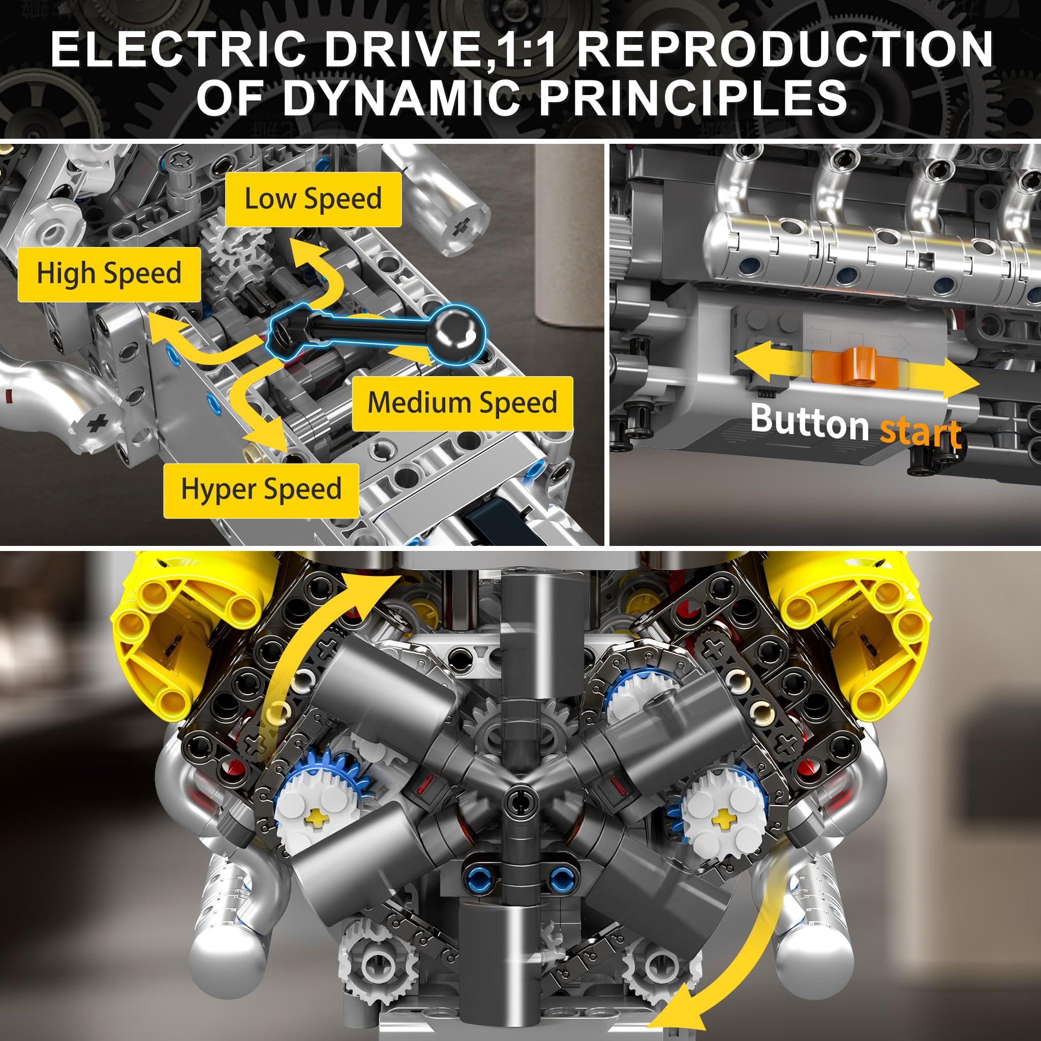 V12 Engine Model kit That Runs - Running Gear Engine ulasan dan harga