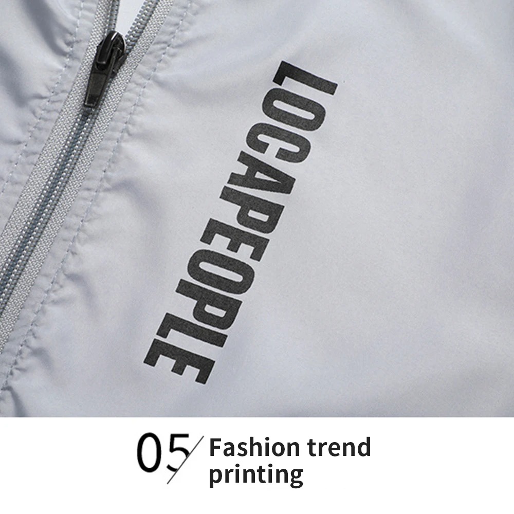 Men's Hooded Sun Protection Ja - Reflective Running Jacket ulasan dan harga