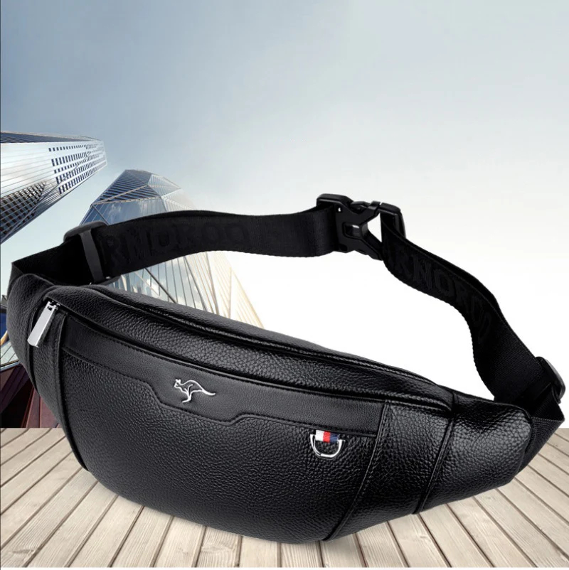 Business Leather Waist Bag Mul - Running Zwift ulasan dan harga