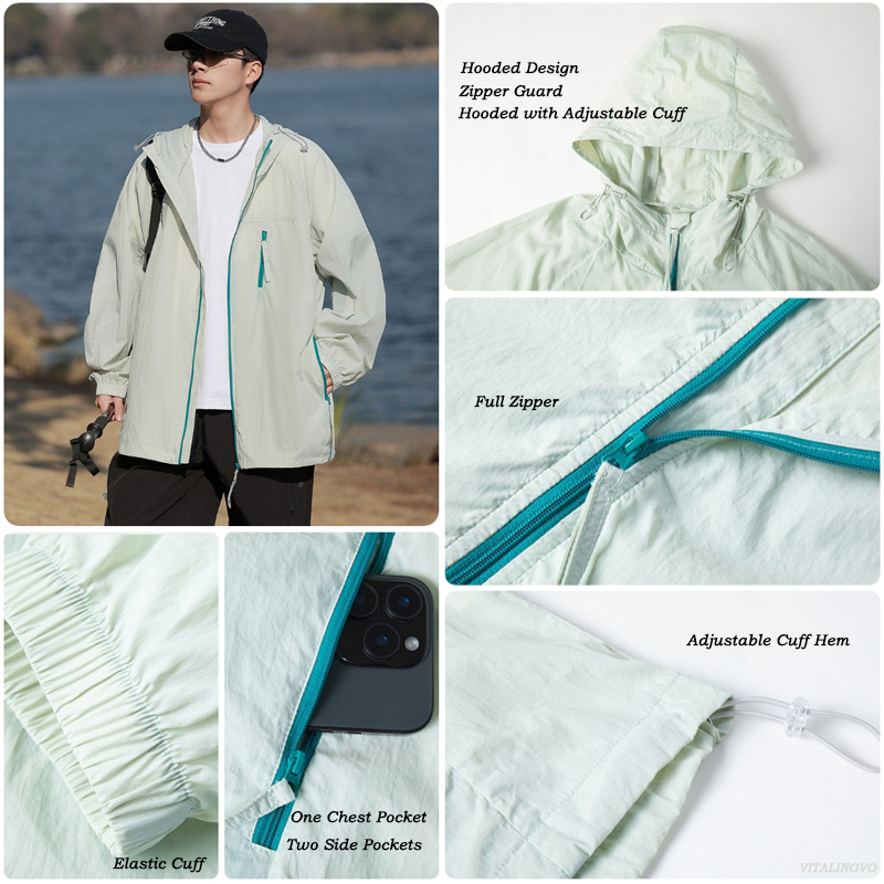 VITALINOVO Unisex Outdoor Wate - Reflective Running Jacket ulasan dan harga