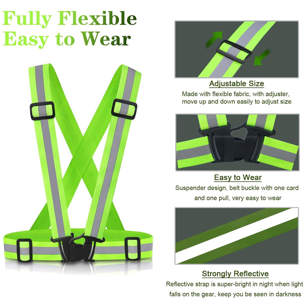1Pcs Night Running Vest High V - Reflective Running Jacket ulasan dan harga