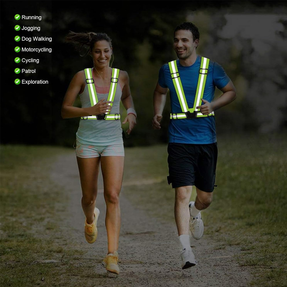 1Pcs Night Running Vest High V - Reflective Running Jacket ulasan dan harga