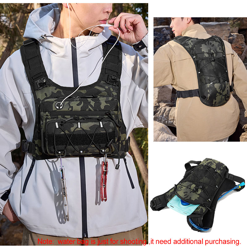 Tactical Bag Front Chest Rig V - Reflective Running Jacket ulasan dan harga