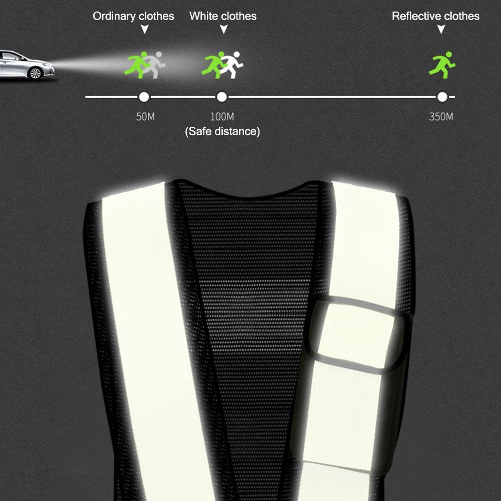 V Shape Reflective Vest Mesh F - Reflective Running Jacket ulasan dan harga