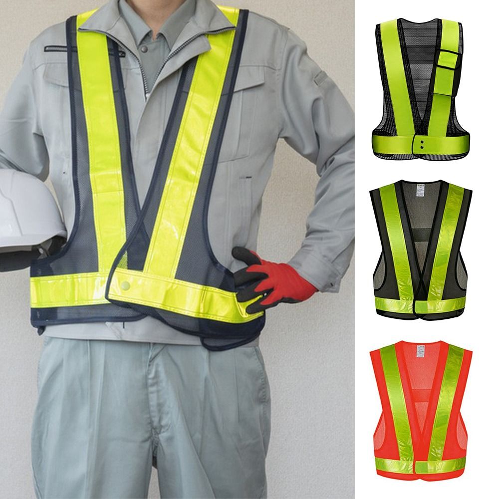 V Shape Reflective Vest Mesh F - Reflective Running Jacket ulasan dan harga