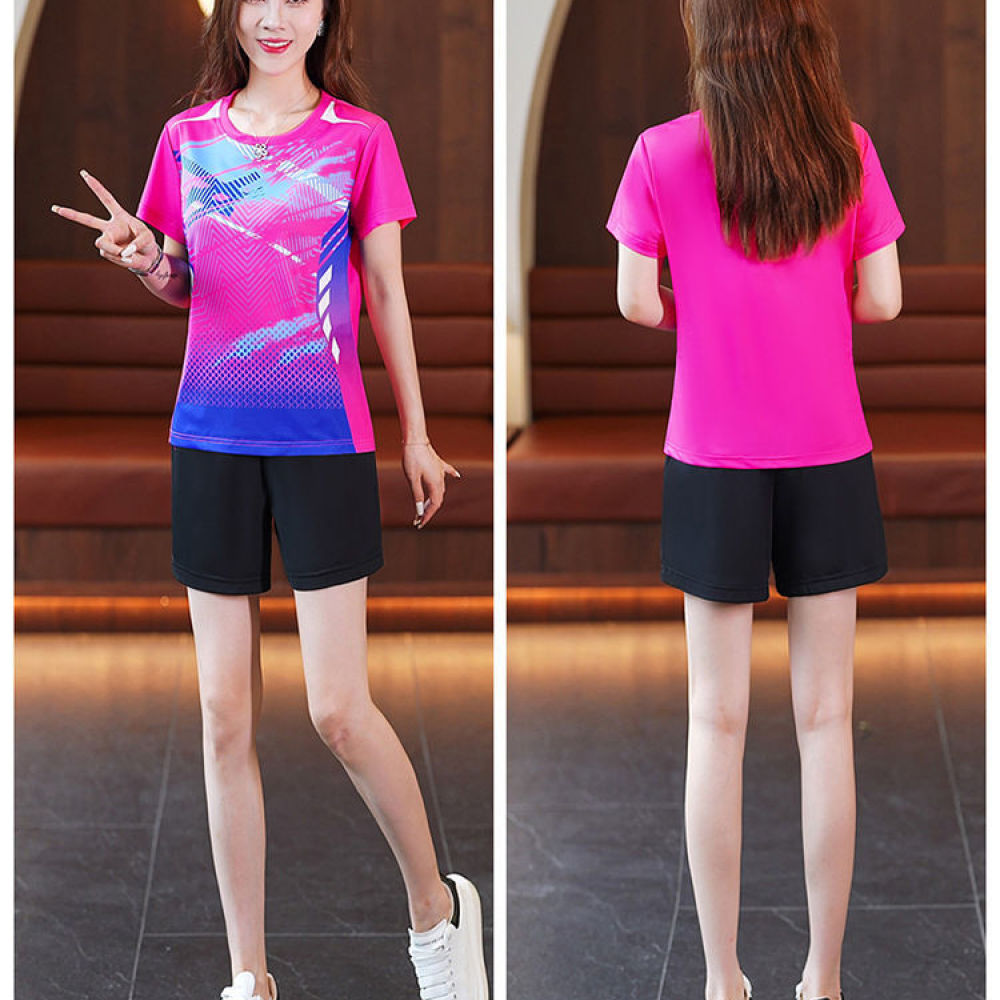Summer Sports Top Womens Tee Q - Running Gear Quick Dry ulasan dan harga