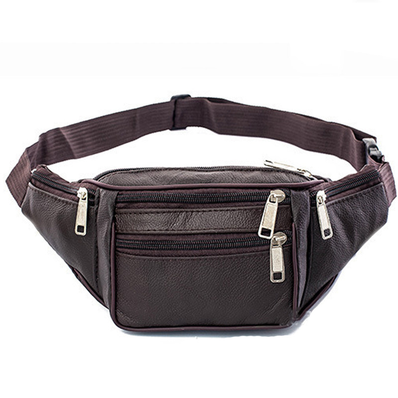 Leather Men Waist Chest Bag Th - Running Zwift ulasan dan harga