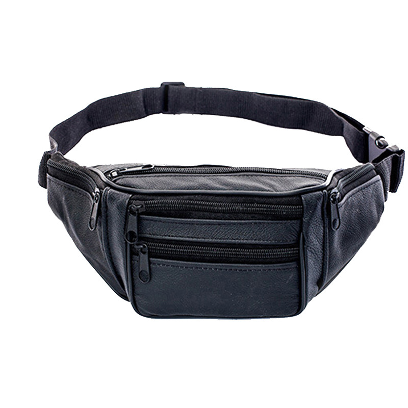 Leather Men Waist Chest Bag Th - Running Zwift ulasan dan harga